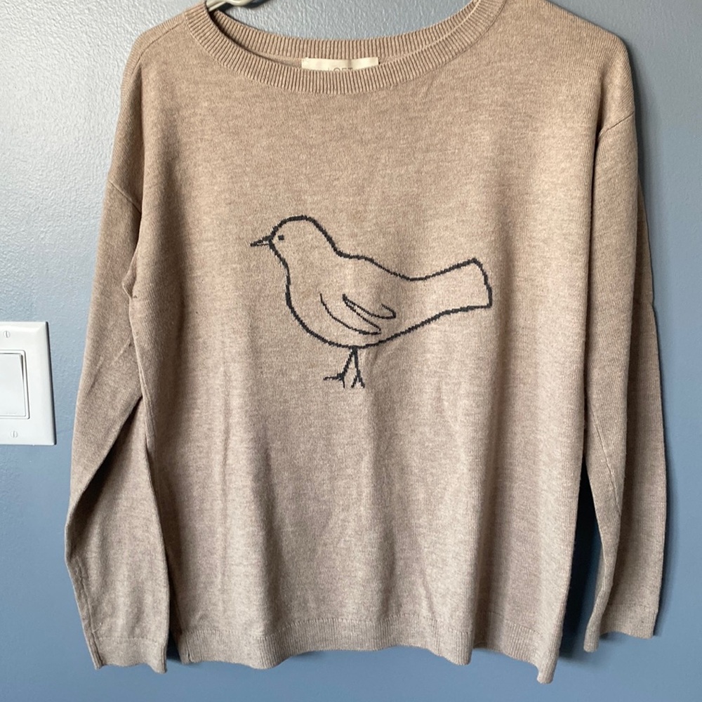 Ann Taylor LOFT sweater with dove size xs